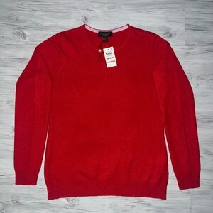 Charter Club Women's 100% Cashmere Crewneck Sweater Red Size M NWT